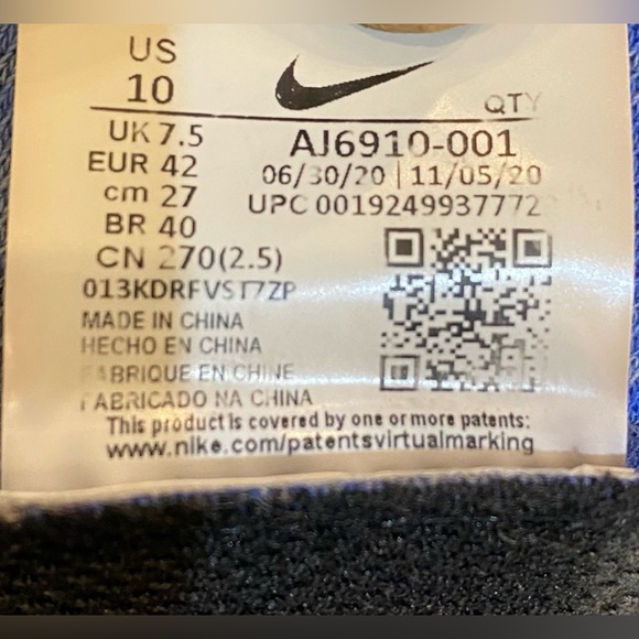 🖤🤍US 10-Nike VaporMax Flyknit 3 "Oreo" Women's Athletic Sneakers AJ6910-001 - Picture 10 of 16